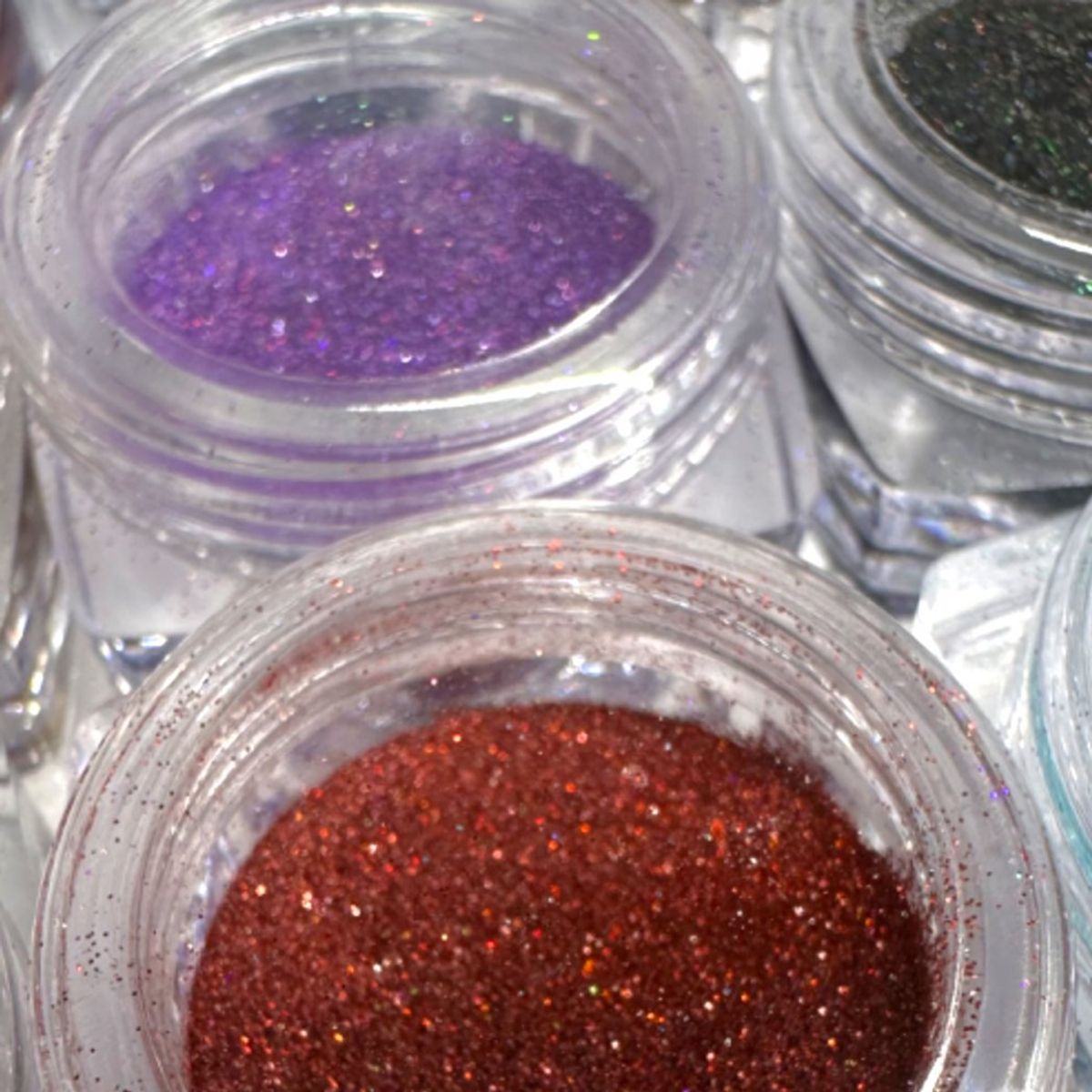 Holographic Dark Sparkle set 0,1mm. 
