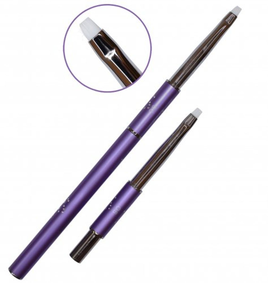 Bling Lilla/Hvit One Stroke - Rett